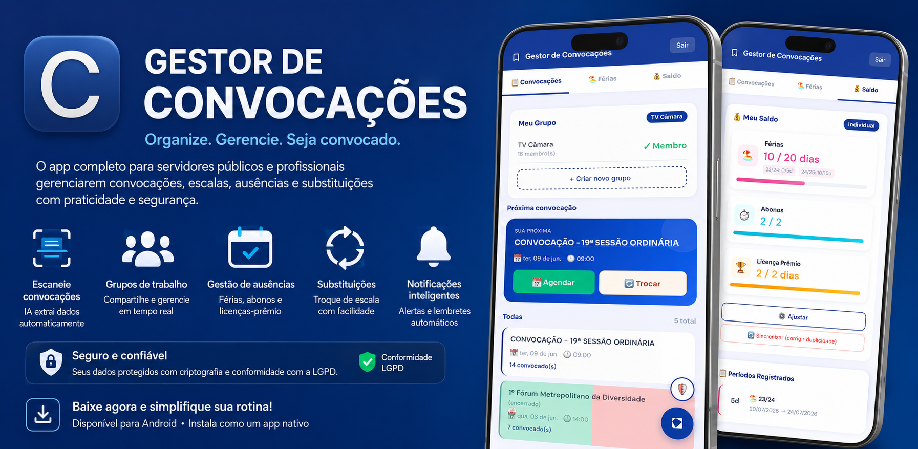 Gestor de Convocações e Eventos